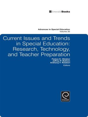 cover image of Advances in Special Education, Volume 20
